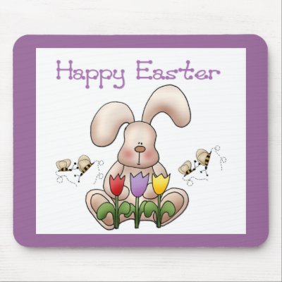 Easter Bunny 2 - Happy Easter Mousepad by mrssocolov