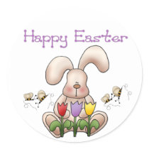 Easter Bunny 2 - Happy Easter Stickers
