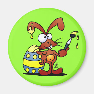 Easter Bunny 2 Inch Round Magnet