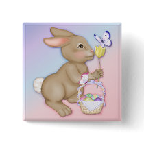 Easter Bunny and Basket Buttons