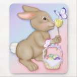 Easter Bunny and Basket Mousepad