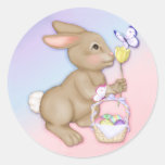 Easter Bunny and Basket Sticker