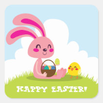 Easter Bunny and Chick stickers