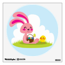 Easter Bunny and Chick wall decals