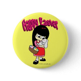 Easter Bunny and The Girl button