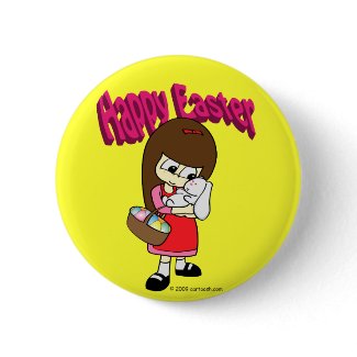Easter Bunny and The Girl button