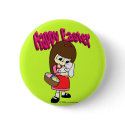 Easter Bunny and The Girl buttons by cartoosh Easter Bunny and The Girl buttons