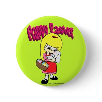 Easter Bunny and The Girl button
