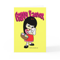 Easter Bunny and The Girl cards by cartoosh Easter Bunny and The Girl cards