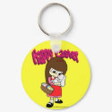 Easter Bunny and The Girl keychains by cartoosh Easter Bunny and The Girl keychains