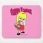 Easter Bunny and The Girl Mouse Pad