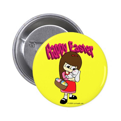 Easter Bunny and The Girl Pin