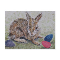 Easter Bunny Card postcards by artworkbyandrea Easter Bunny Card postcards