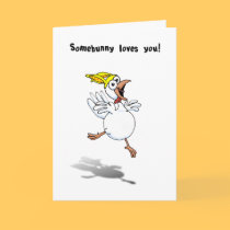 Easter Bunny Chicken! cards by graphicdoodles Easter Bunny Chicken! cards