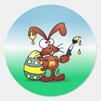 Easter Bunny Classic Round Sticker