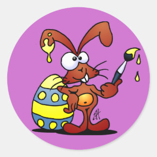 Easter Bunny Classic Round Sticker
