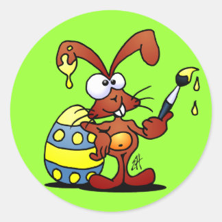 Easter Bunny Classic Round Sticker