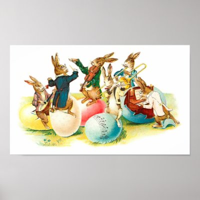 small easter bunnies pictures. Easter Bunny Concert Poster by