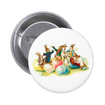 Easter Bunny Concert Vintage Buttons