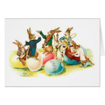 Easter Bunny Concert Vintage Greeting Cards