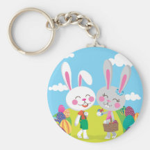 Easter Bunny Couple Key Chains