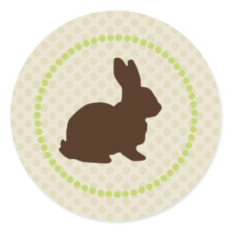 Easter Bunny Cupcake Topper/Sticker sticker