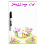 Easter Bunny, Duckling and Flowers Dry Erase Boards