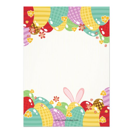 Easter Bunny Egg Hunt Easter Party Invitation