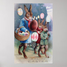 Easter Bunny Egg Lantern Parade Posters