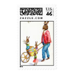 Easter Bunny Family Dressed Out For Delivery Postage