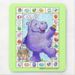 Easter Bunny Hippo Mousepad