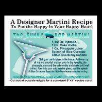 Easter Bunny Hop Martini Recipe Postcard postcards