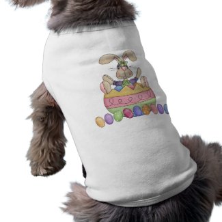 Easter Bunny in an Eggs Dog Shirt petshirt
