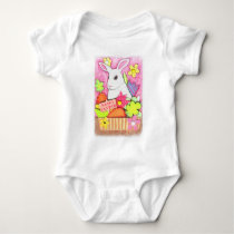 Easter Bunny in Basket Baby Onesie t-shirts