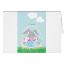 easter bunny in basket cards