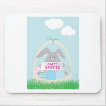 easter bunny in basket mousepads