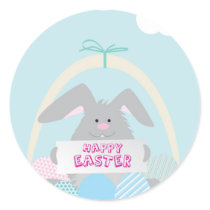 easter bunny in basket stickers