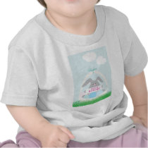 easter bunny in basket t-shirts