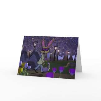 Easter Bunny in Park Card card