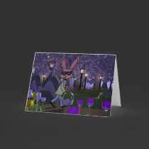 Easter Bunny in Park Card