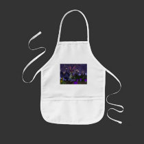 Easter Bunny in Park Kid's Apron aprons