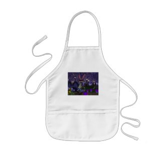 Easter Bunny in Park Kid's Apron apron
