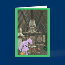 Easter Bunny In the House Card cards
