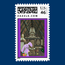 Easter Bunny in the House Stamp