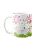 Easter bunny - Little Blue Bunny With Flowers mugs
