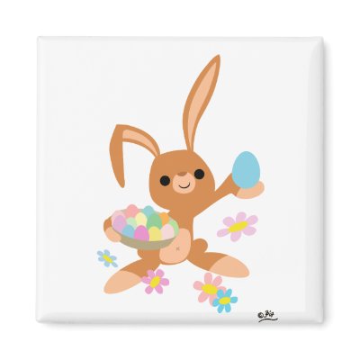 Easter Bunny magnet by Lioness_Graphics