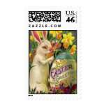 Easter Bunny Painting Egg Postage Stamps