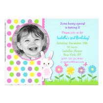 Easter Bunny Photo Birthday Party Invitations invitations