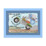 Easter Bunny Poppin' Wheelies Postcards