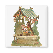 Easter Bunny Roadside Egg Stand Refrigerator Magnets